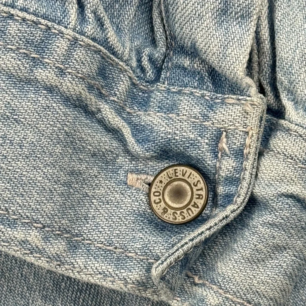 Vintage Levis‎ Shirt Mens Large Blue Denim Button Up Cotton Long Sleeve Western
